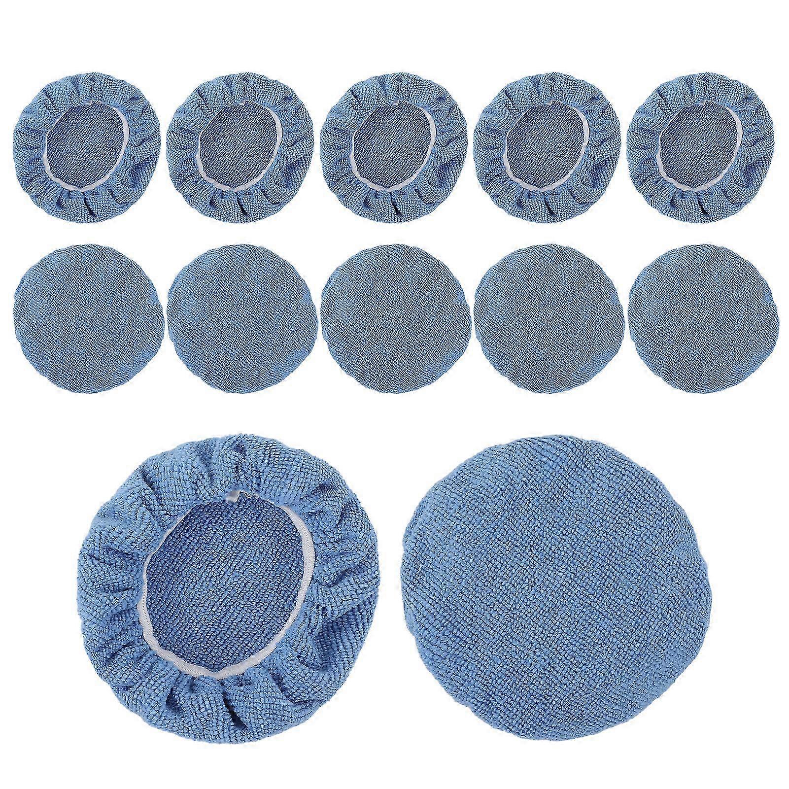 12pcs Car Polishing Bonnets 5?5.7in Microfiber Soft Strong Adsorption Buffing Pad Cover for Car Polisher
