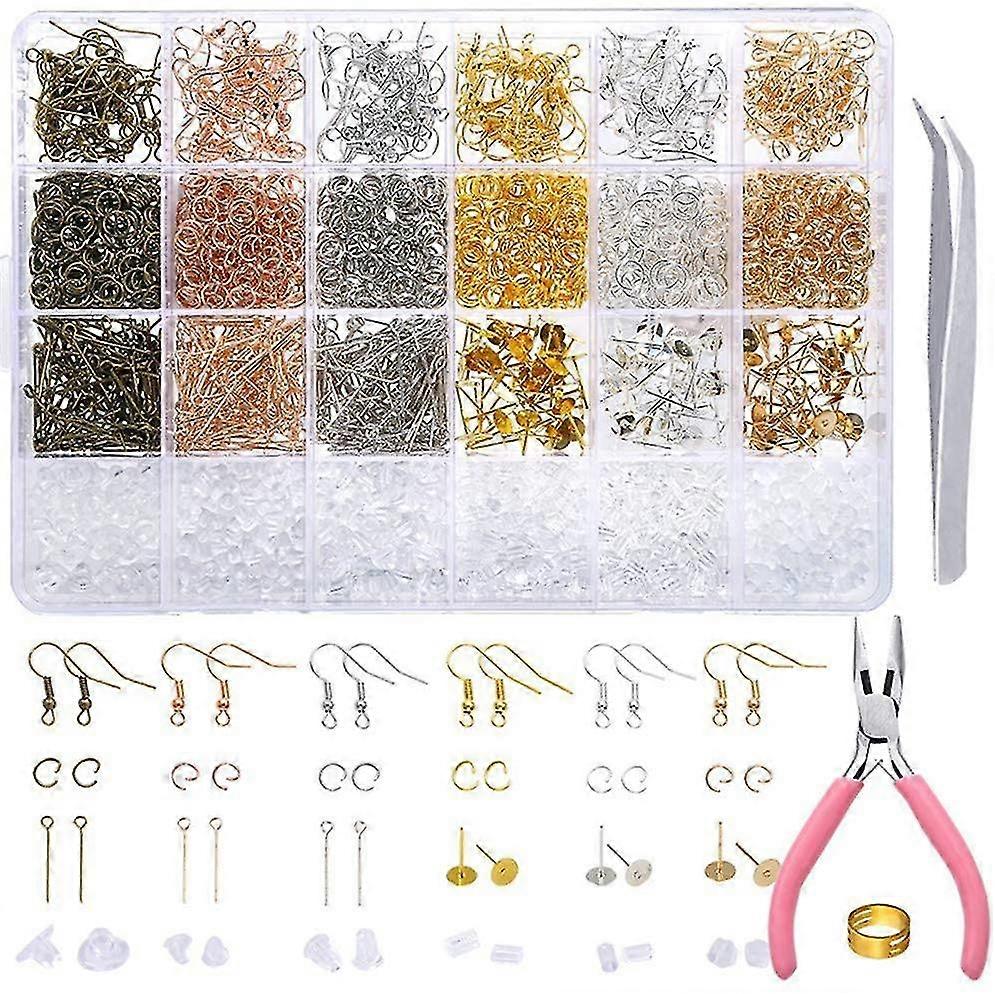 Earring Jewelry Making Kit Earring Hook Jumper Pliers Tweezers Pulling