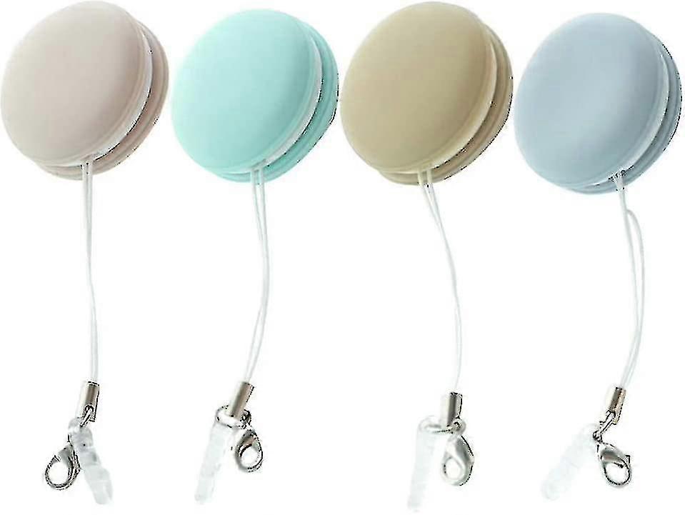 マカロン電話スクリーンクリーナーキーペンダント、4個のクリエイティブマカロン形状携帯電話スクリーンガラスクリーニングワイプブラシ装飾バッグキーペンダントギフト