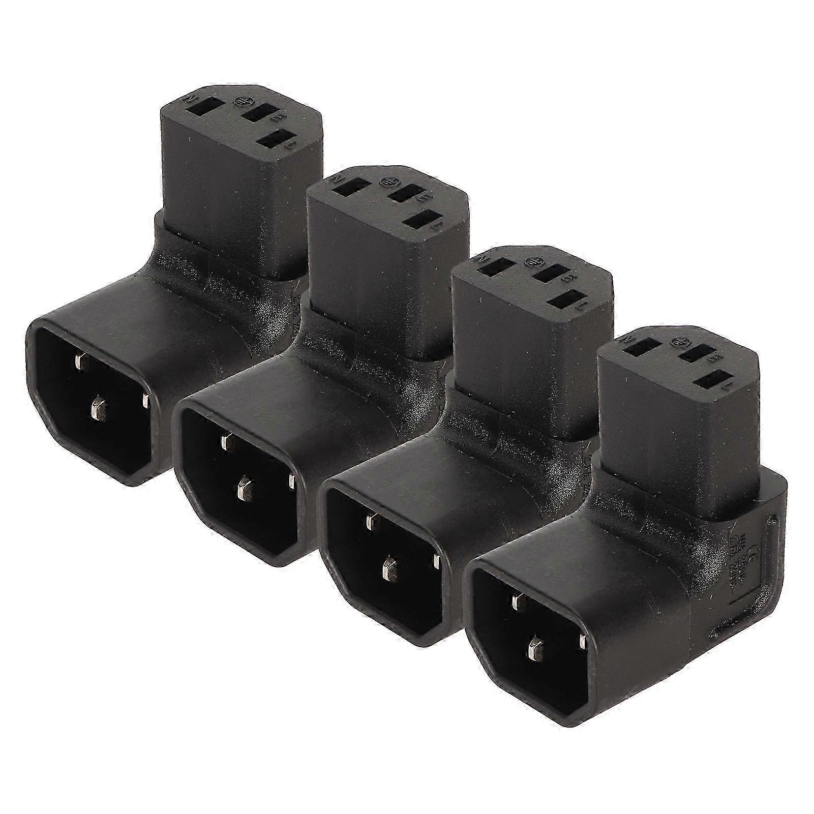 4pcs IEC320 C14 to IEC320 C13 Power Adapter Professional C14 to C13 Power Plug Adapter for UPS PDU Server Computer Socket