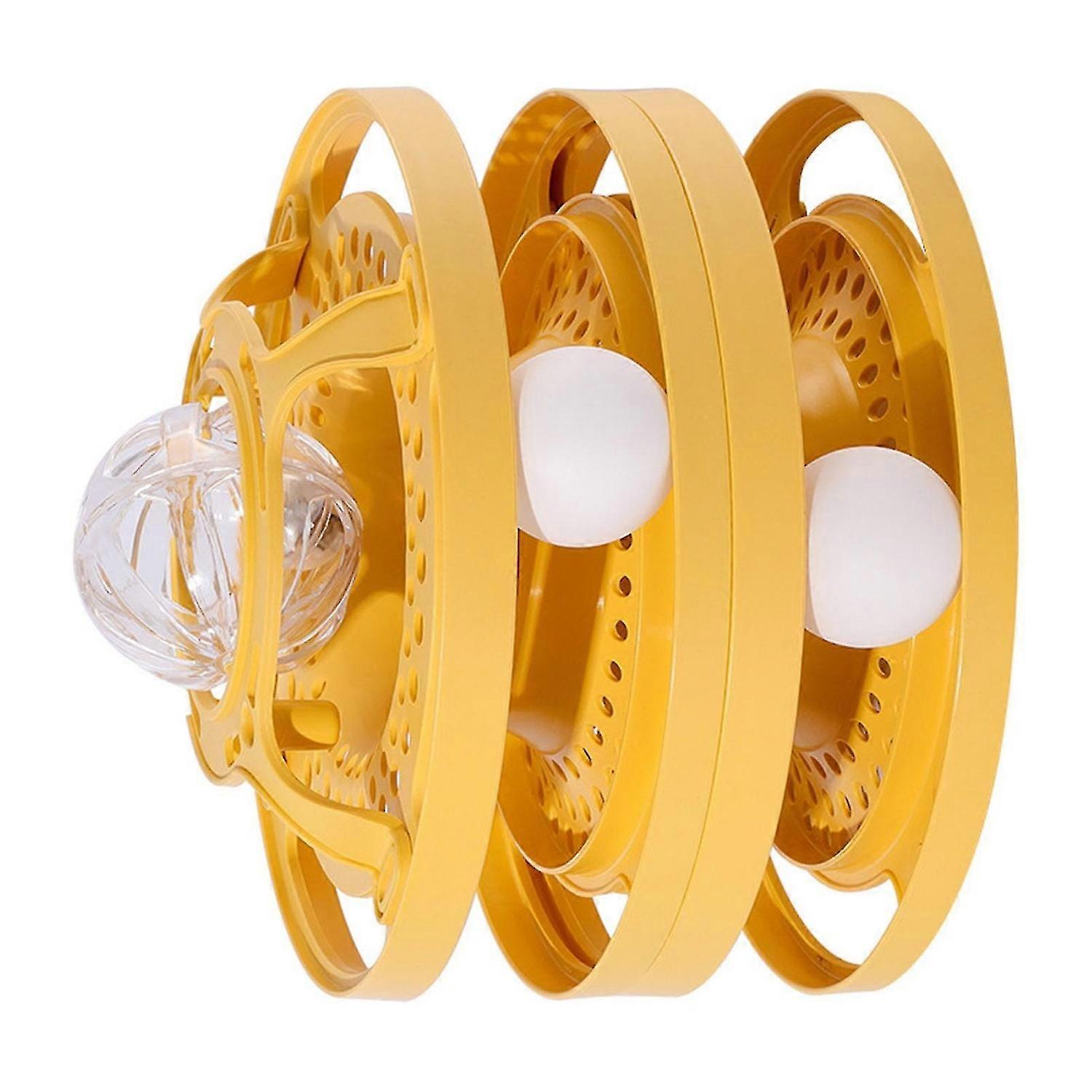 Cat Interactive Toy Ball Circular Track Three Layer Turntable with Moving Ball Yellow
