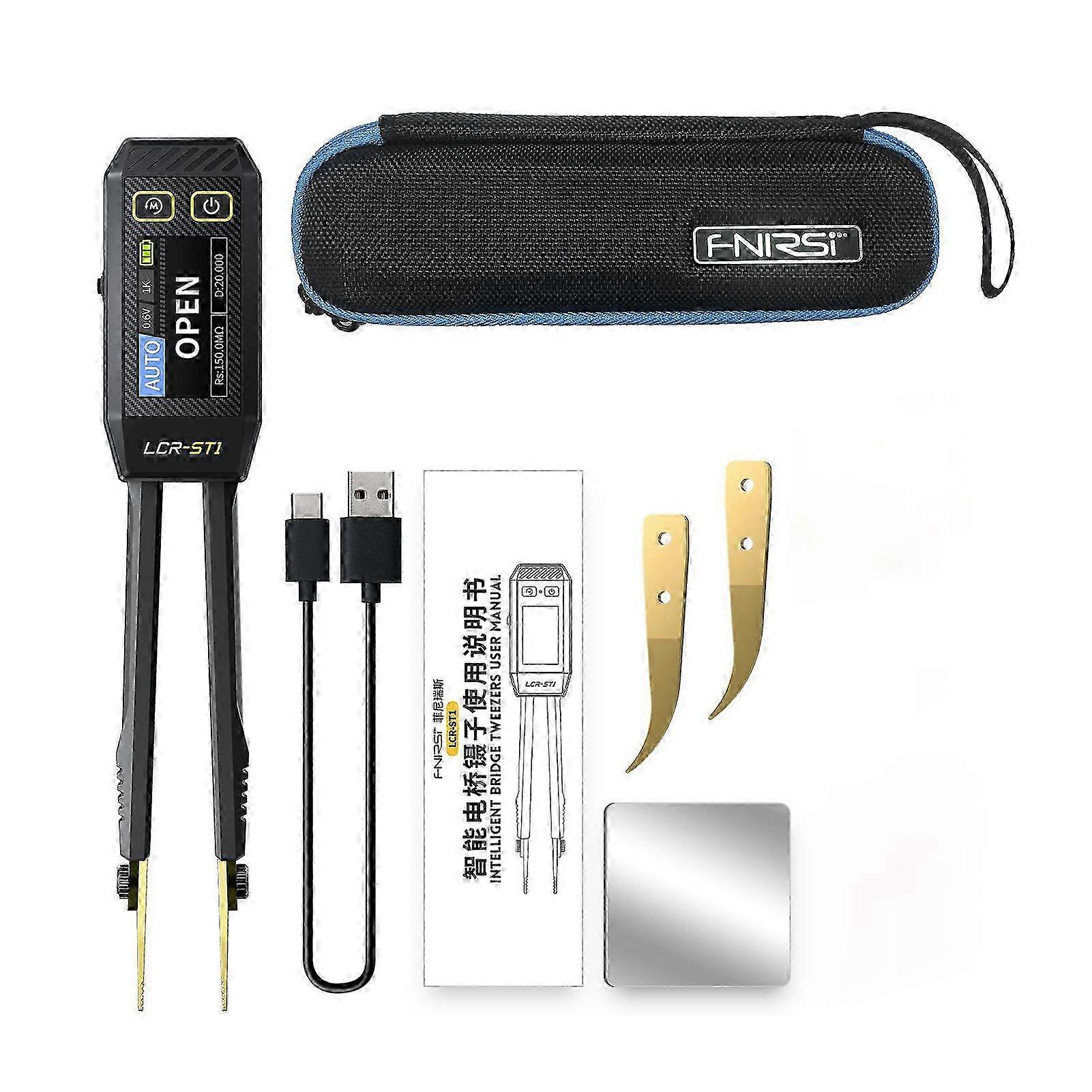 Digital LCR Tweezers Precise Electronic Component Analyzer Tester Resistance Capacitance Diode Tester Meter