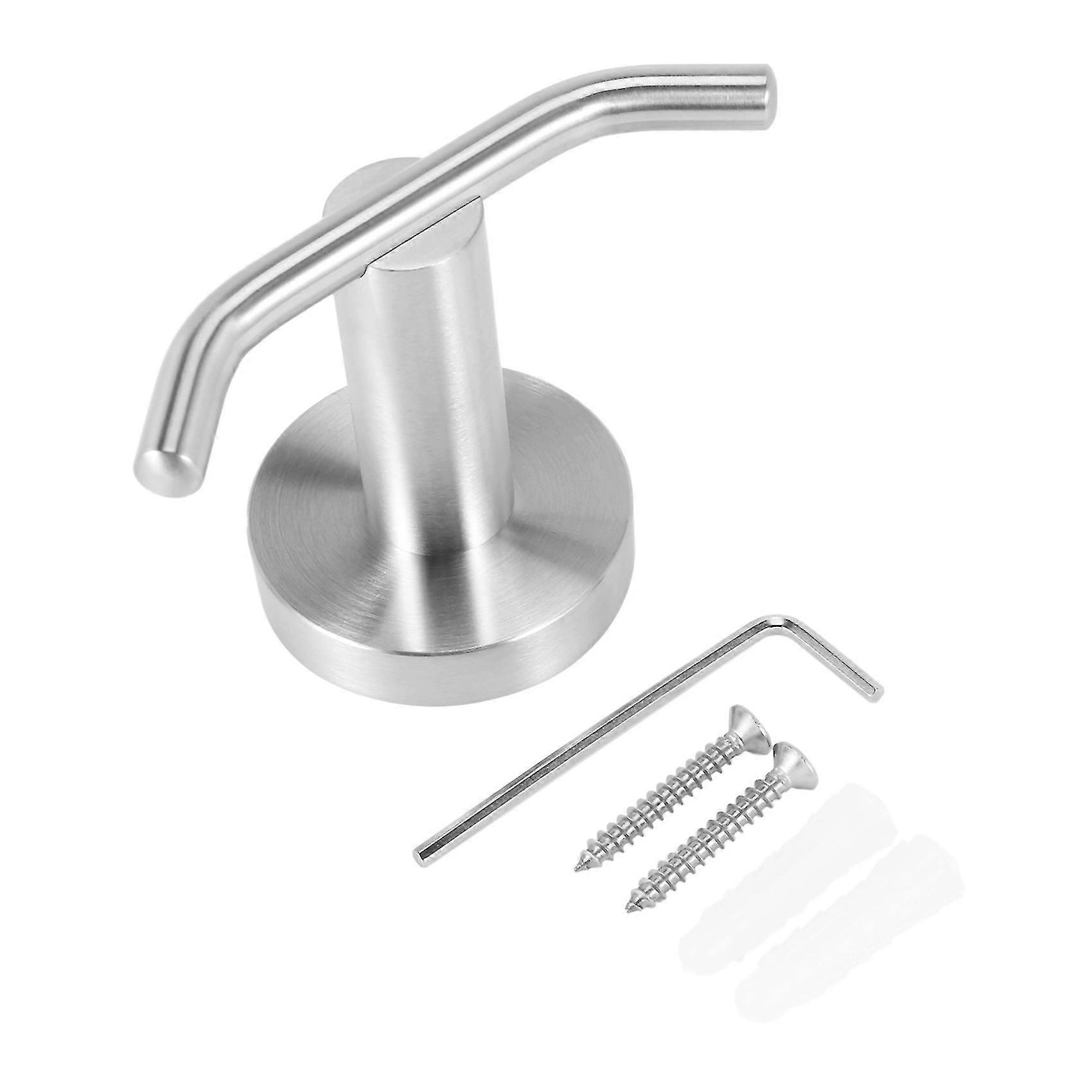 Double Robe Hook, 304 Stainless Steel Hooks Compatible Bathroom Wall Mounted