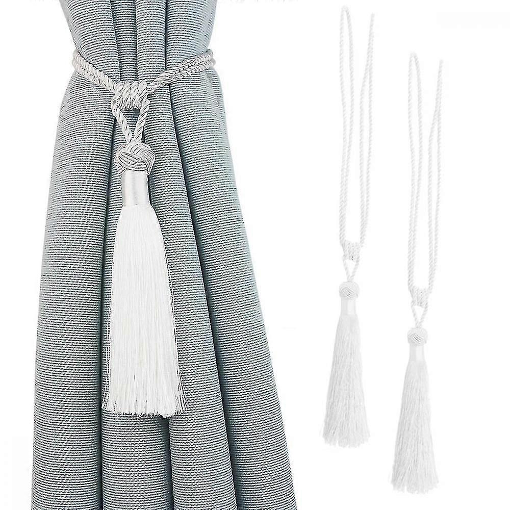 2 Pcs Curtain Tiebacks Tassel Tie-backs, Handmade Curtain Holdbacks Rope Curtains Tie Handmade Curtain Holdbacks For Home Office Window PLS