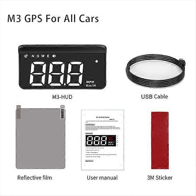 M3 Auto OBD2 GPS Head-Up Display Auto Electronics HUD Projector Display Digital Car Speedometer Accessories For All Car