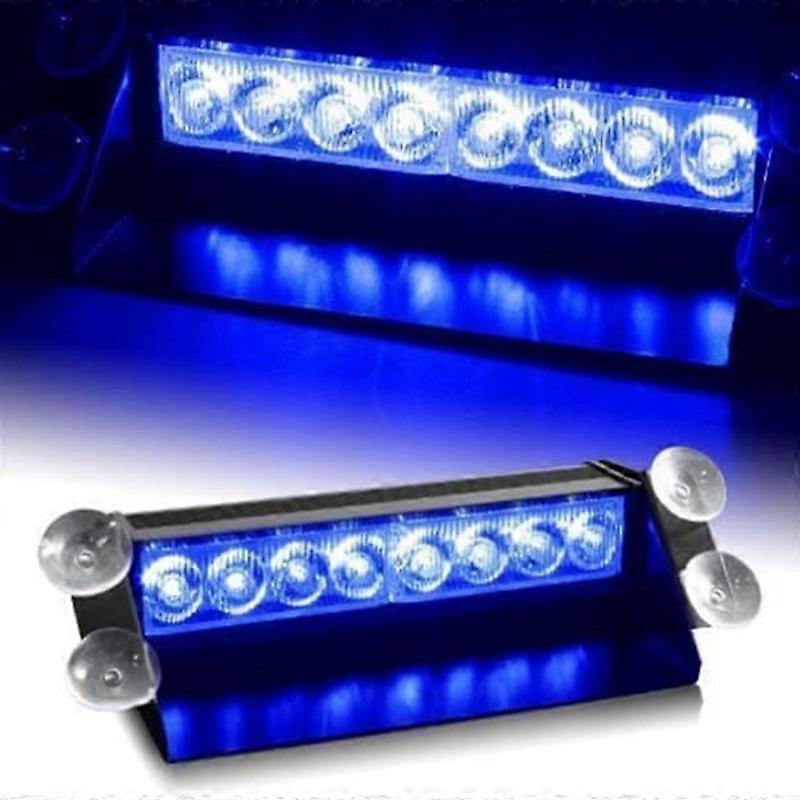 8 LED Universal Car Strobe Light Flasher Vehicle Windshield Flashing Warning Signal Lamp Red Blue Police Emergency lights 12V
