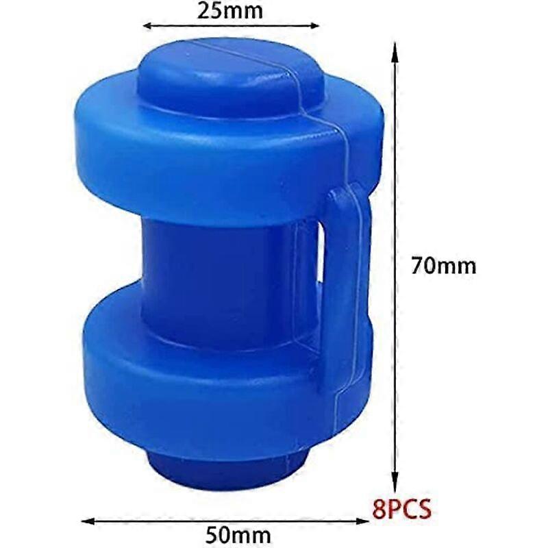 Trampoline Tips 8 Pieces Net Rod Tips, 25mm Diameter Trampoline Replacement Parts for Trampoline Net Rods (Blue)