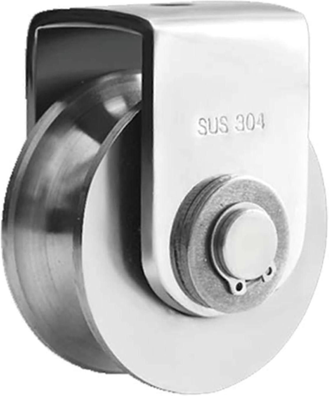 660lb Capacity Removable U Wheel Pulley Block Sliding Gate Rollers 304 Stainless Steel Track Wheel