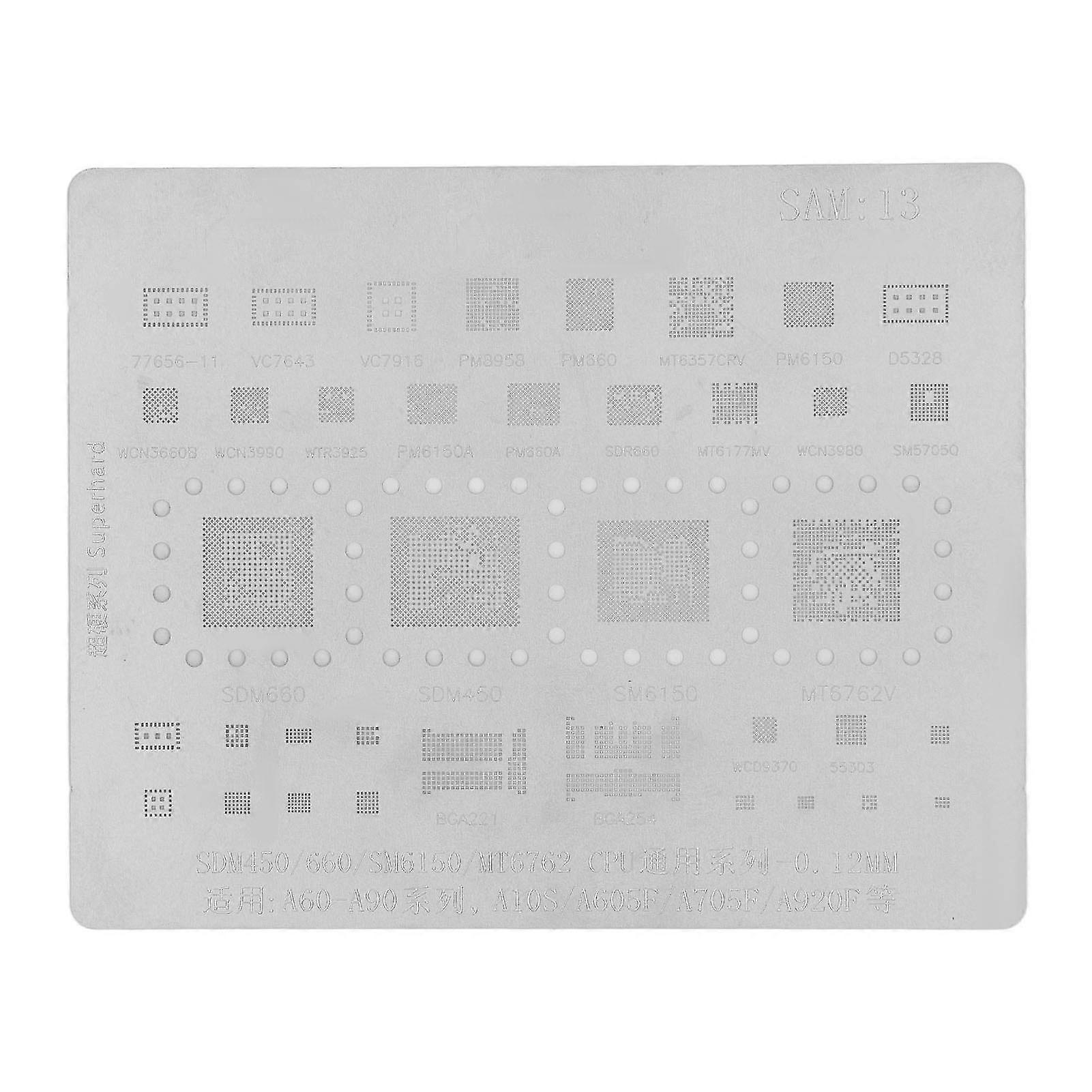 Samsung A60A90 Phone CPU BGA Reballing Stencil Rework Template Screen