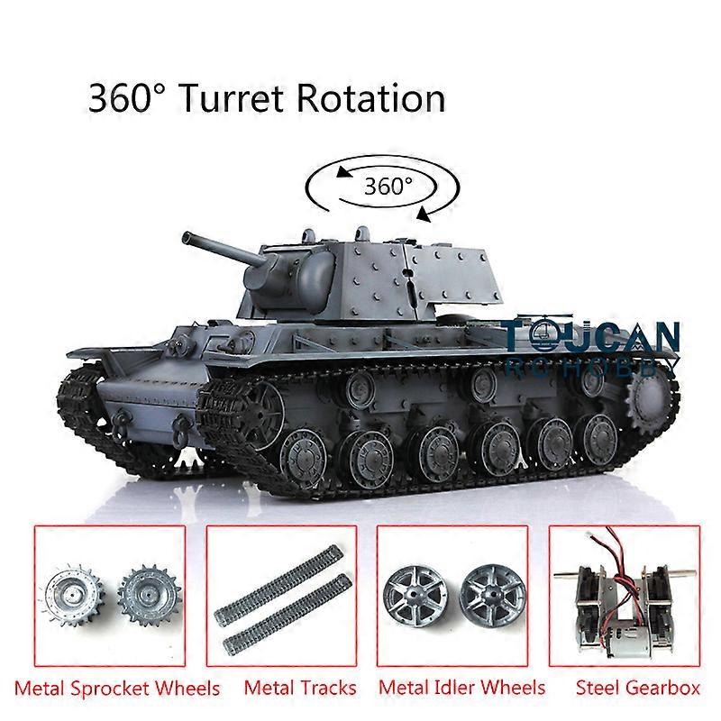 1:16 Maßstab TK7.0 Verbesserte Version Sowjetischer KV-1 RTR RC Panzer 3878 mit 360 Turm Rotate Metal Tracks Funksteuerung