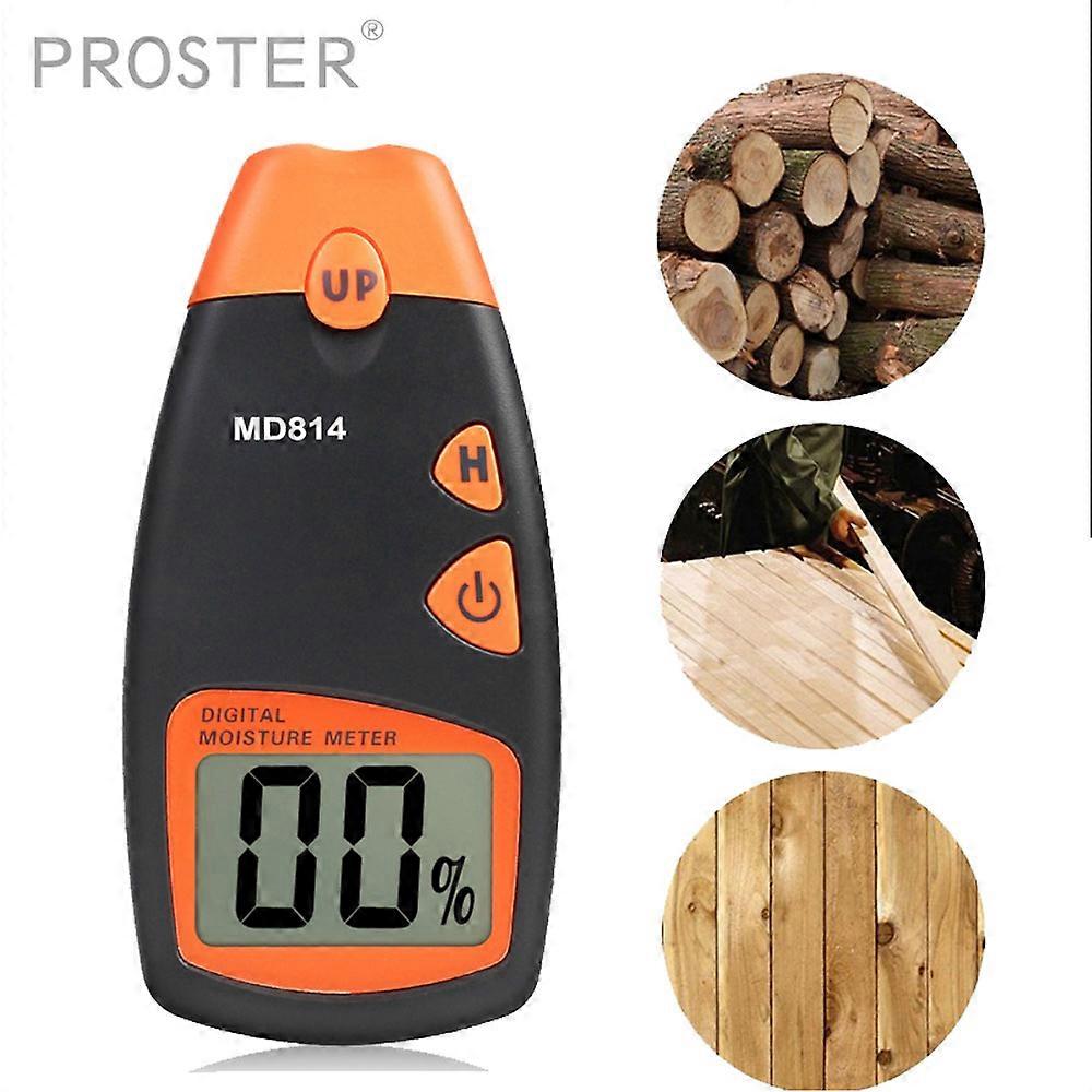 Proster Digital Wood Moisture Meter Hygrometer Timber Damp Detector Tree Wood Rotting Wet Humidity Tester 5-40% Portable Tool