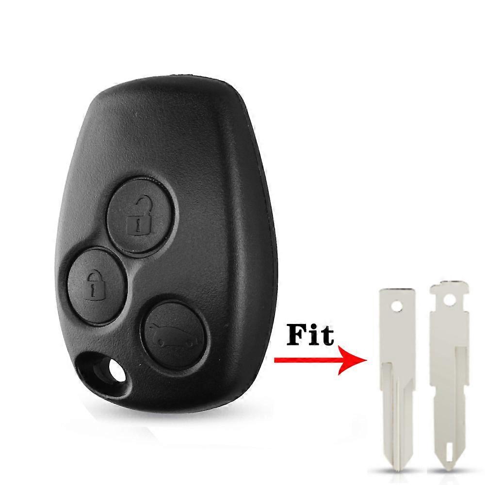 Without Blade Remote Key Shell for Renault Logan Sandero Clio Fluence Vivaro Master Traffic 3 Buttons Car Alarm Key Case