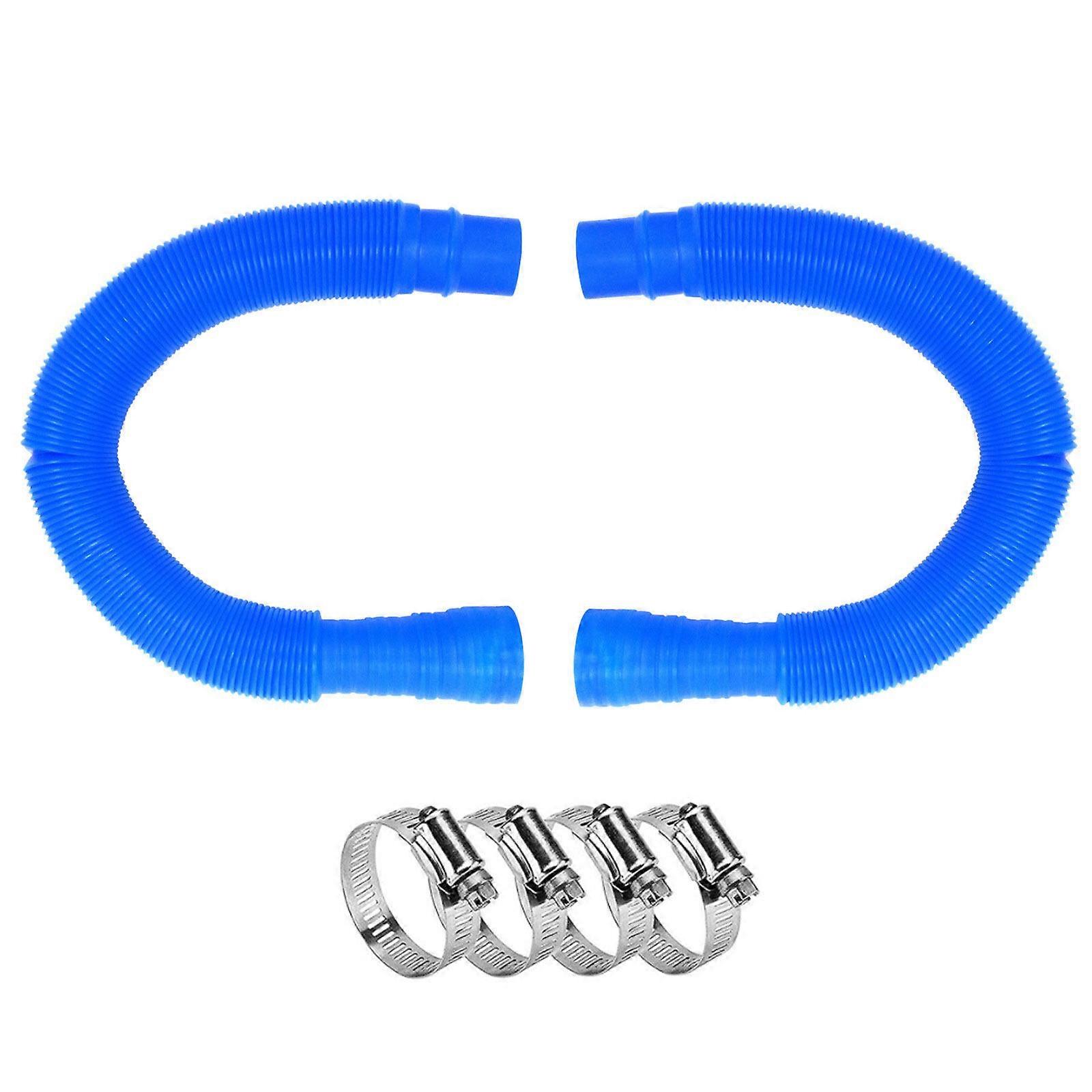 2Pcs Pool pump replacement hose,Tube Hose Clamps Kit Replacement for Ground Swimming Pool Filter Pump