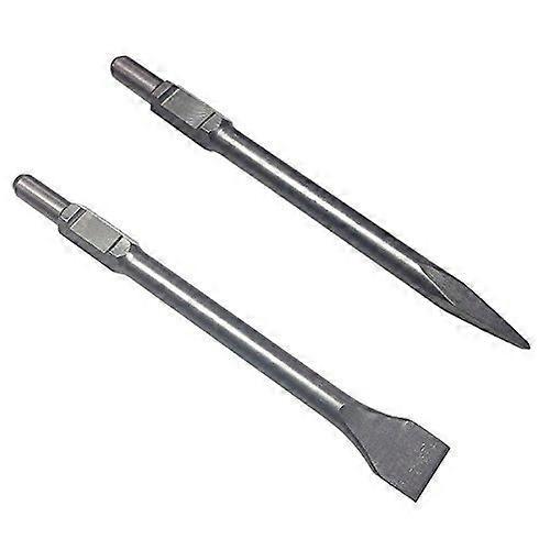 Professional SDS Hex Chisel Set, Cold Pointed & Flat for Demolition Hammer