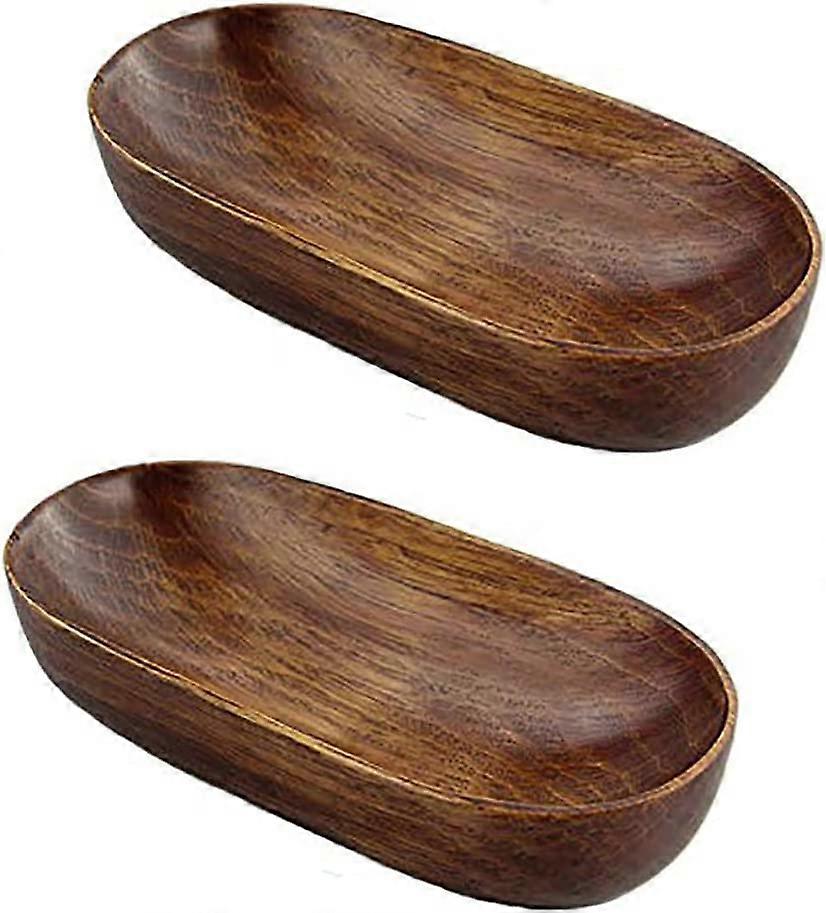 2 stk båt form tre håndkle skuff liten salat boller frukt retter catchall lagring