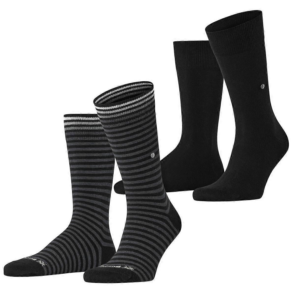 Burlington Everyday Stripe 2-Pack Socks - Black