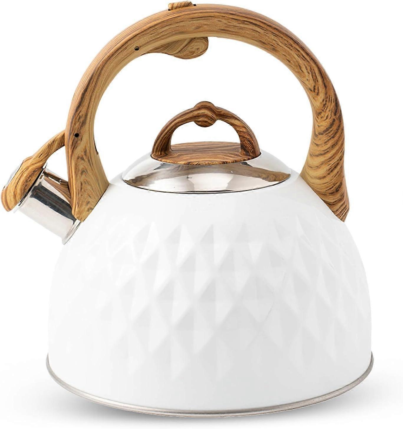 Kettle,Induction tea maker,Whistling kettle,Stainless steel,3L large capacity,wooden handle, anti-scald,for induction hob,gas hob