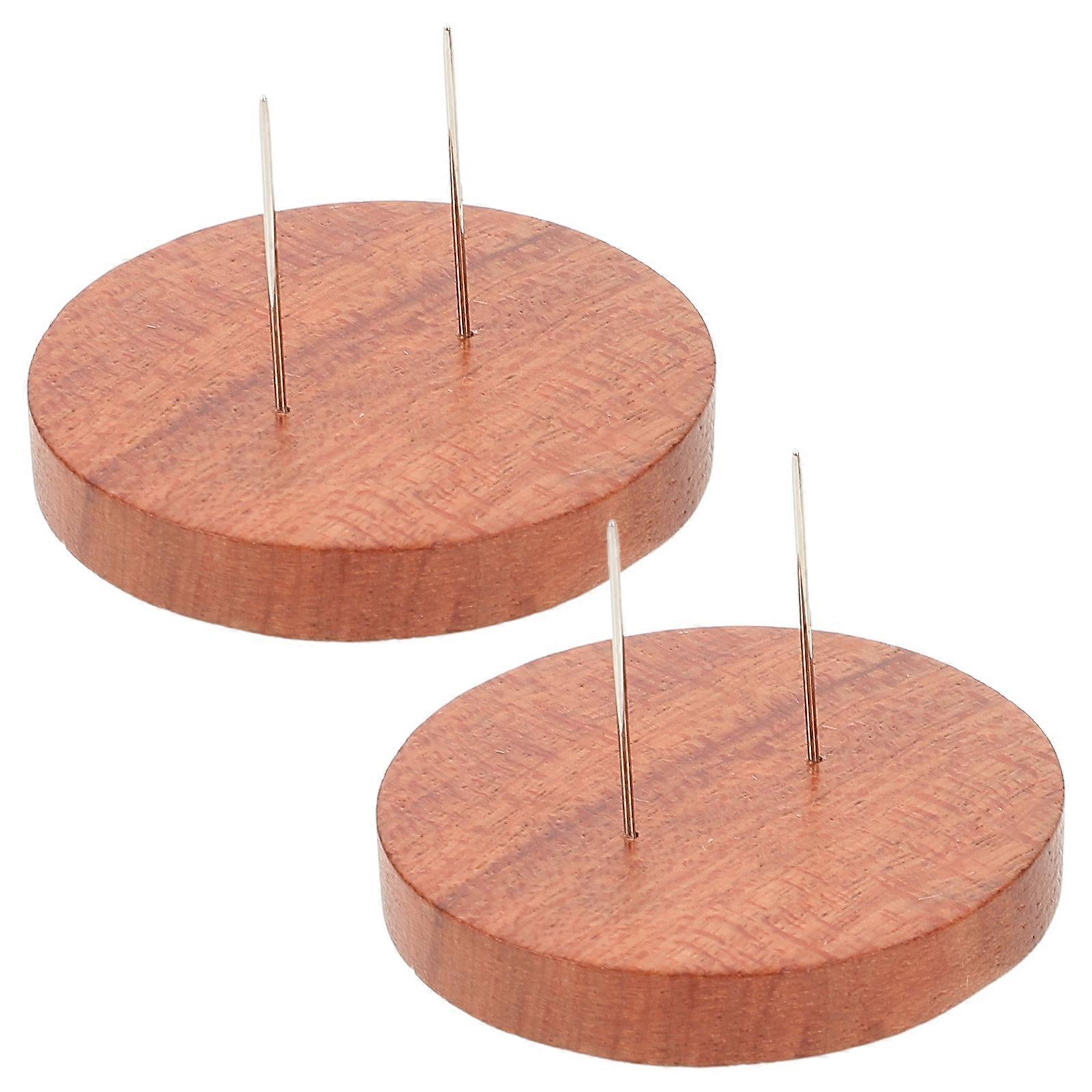 2pcs Felting Dolls Display Holders Doll Display Stand Wooden Base Felt Doll Holder