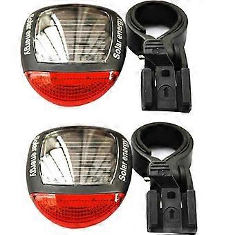 Cycling Solar Bike Taillight Solar Power Energy LED Bicycle Rear Light Safety Warning Light Bicycle Accessories Riding Equipment