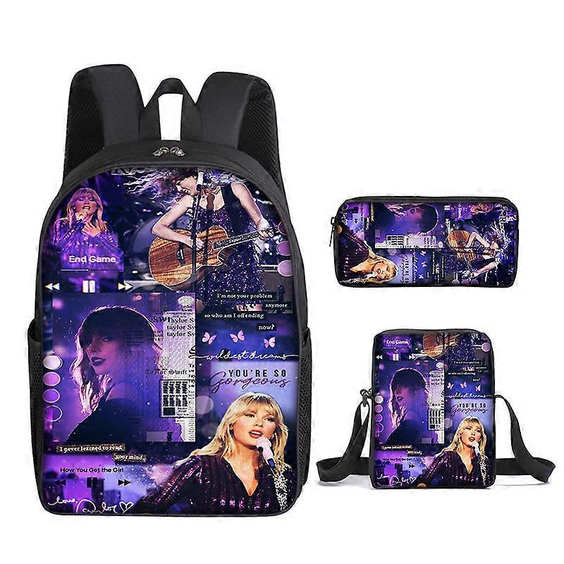 Cartoon Taylor Swift Zaino Per Bambini Studenti Delle Scuole Elementari E Medie Borsa A Tracolla Borsa A Tracolla Set Da Tre Pezzi 24 -HGDMV