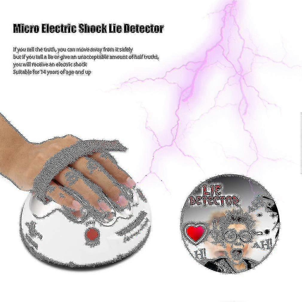Sml White Polygraph Shocking Liar Micro Electric Shock Lie Detector Truth Game T Small