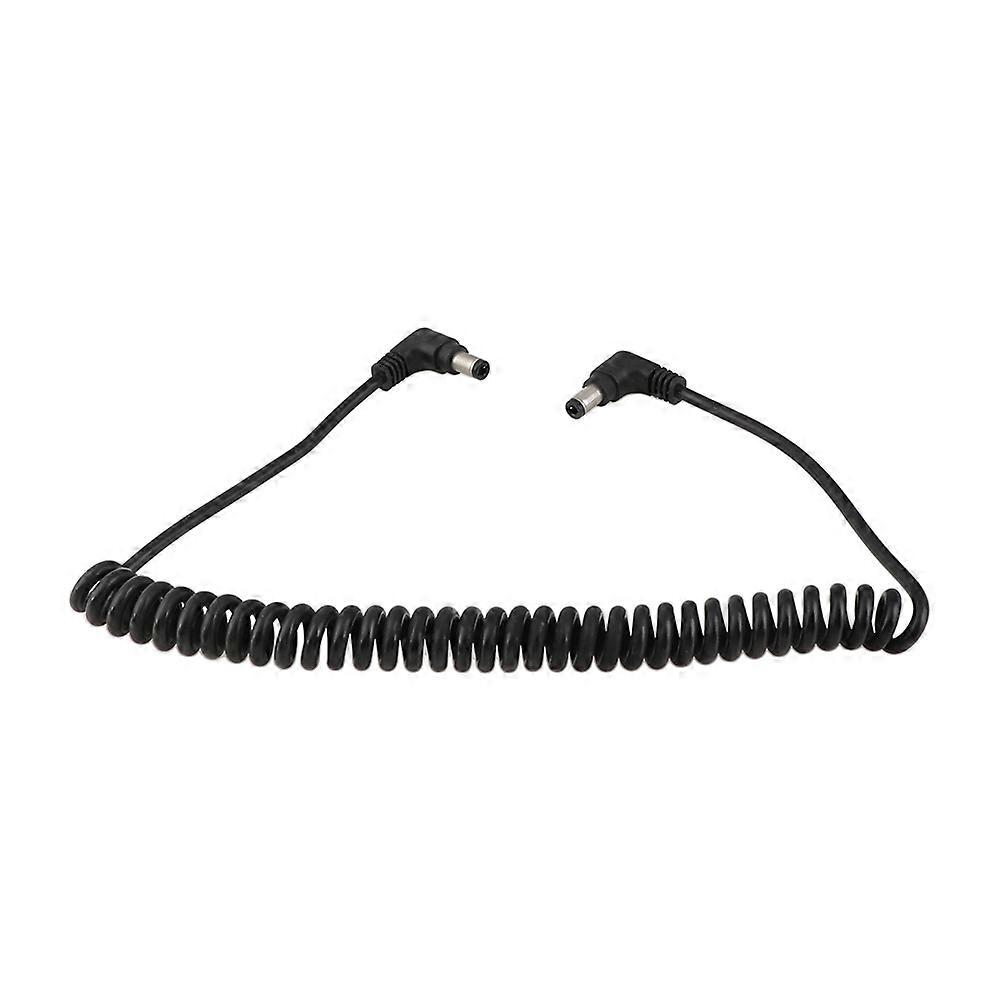 Lanxri Coiled DC 2.5mm To 2.5mm Power Cable Right-Angle