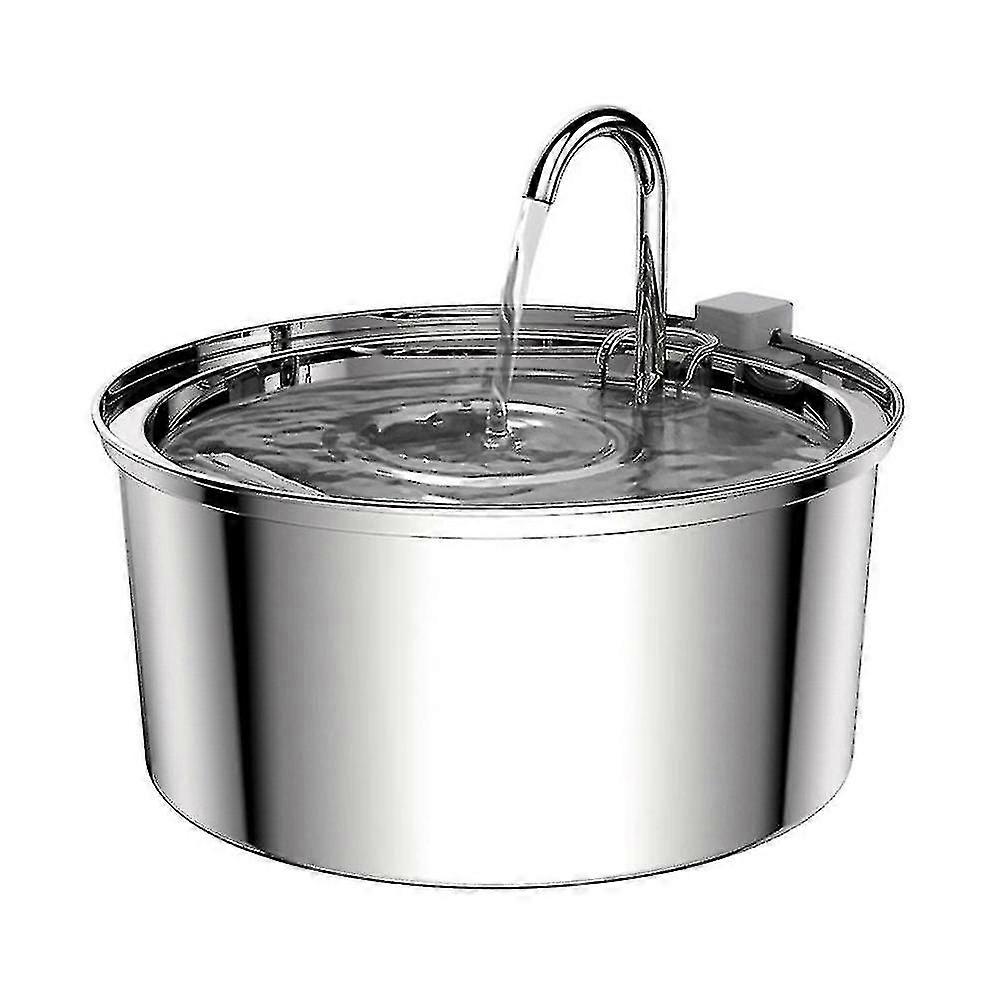 מזרקת מים לחתול, 3.2l / 108oz אוטומטי נירוסטה מזרקה לחיות מחמד מתקן מים לכלב, אולטרה qui(,)