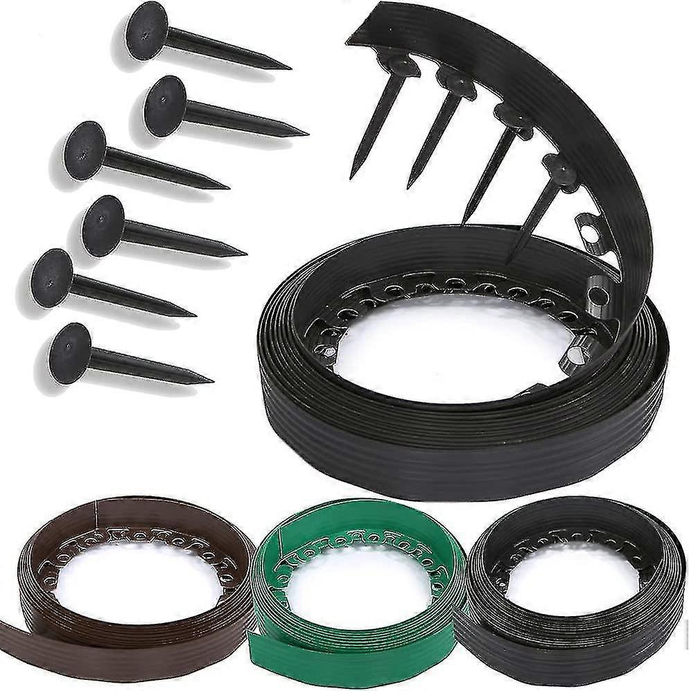 10m Flexible Lawn Edging, En Edging B With 30 Securing Pegs, H 5cm, -