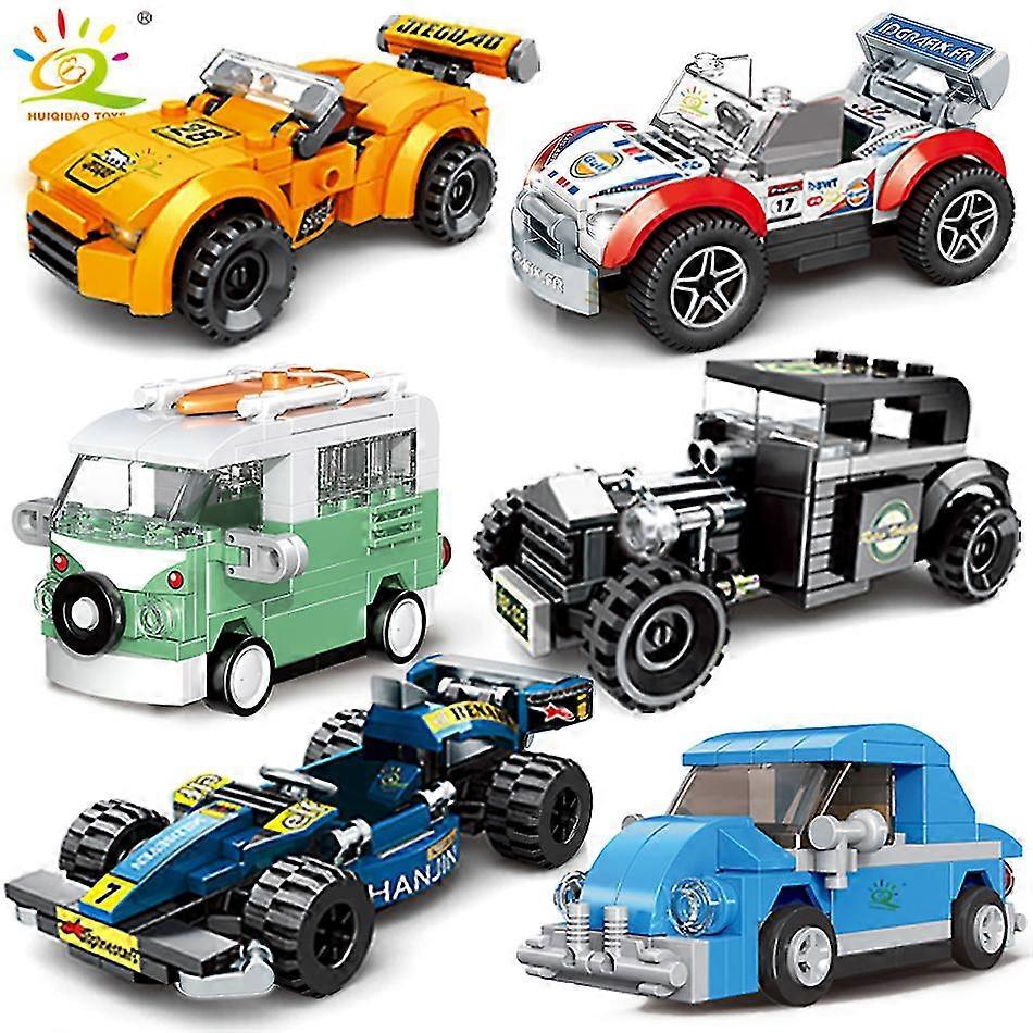 Huiqibao Swat 警察船 597pcs 8in1 ビルディングブロックセットシティトラックレンガ 子供のための警官の建設おもちゃ 男の子