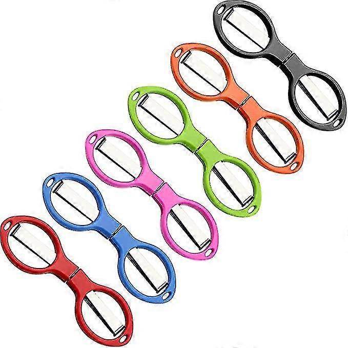 Stainless Steel Scissors Anti-rust Folding Scissors Glasses-shaped Mini Shear For Home And Travel Use (2pcsblue)