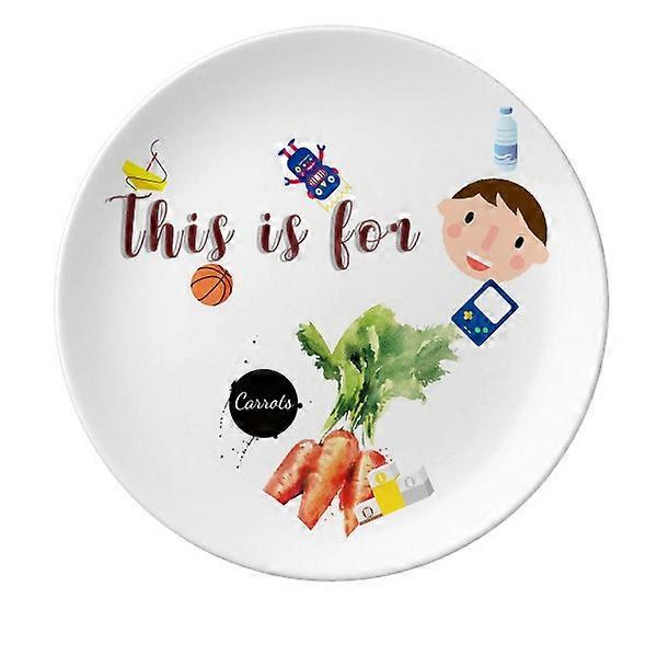 にんじん野菜おいしい健康的な水彩画の息子のデザートプレート装飾磁器8インチディナーホーム