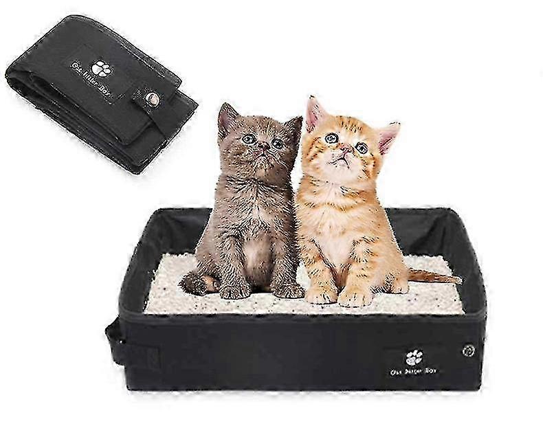 1db összecsukható macskaágy alomdoboz macska WC összecsukható vízálló homokozó serpenyő alomtálca WC utazási ágy
