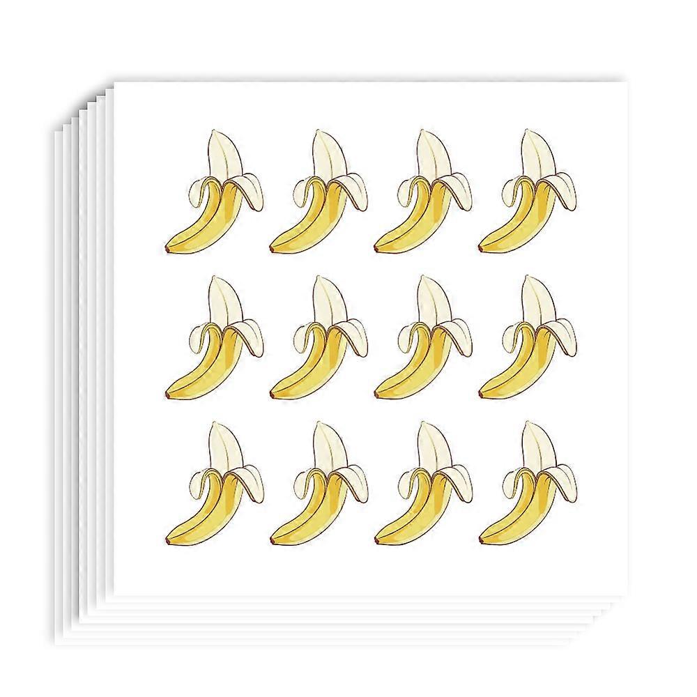 Self-Adhesive Paper Decorative Stickers for Party Decorative Presents Sealing Banana 90x90mm 12patterns/pc