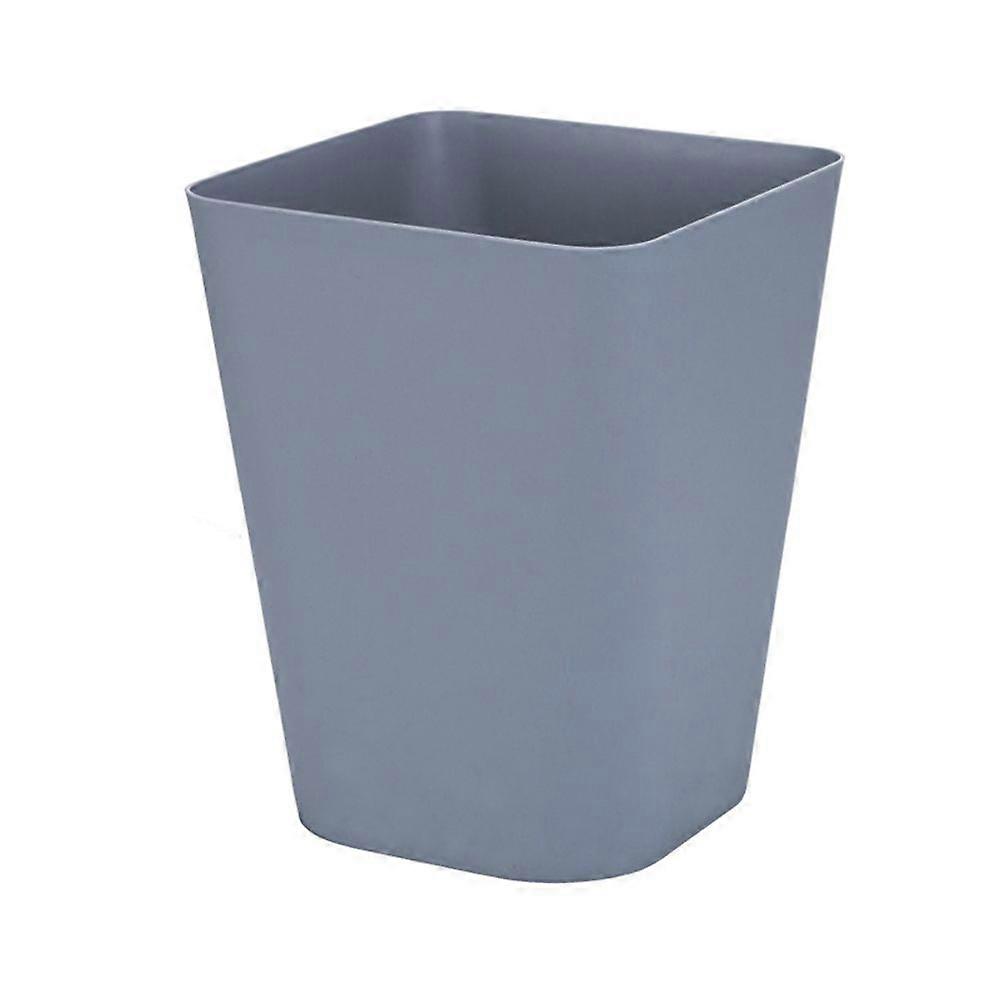 Plain Uncovered Trash Can Household Large Trash Can Paper Basket Gray