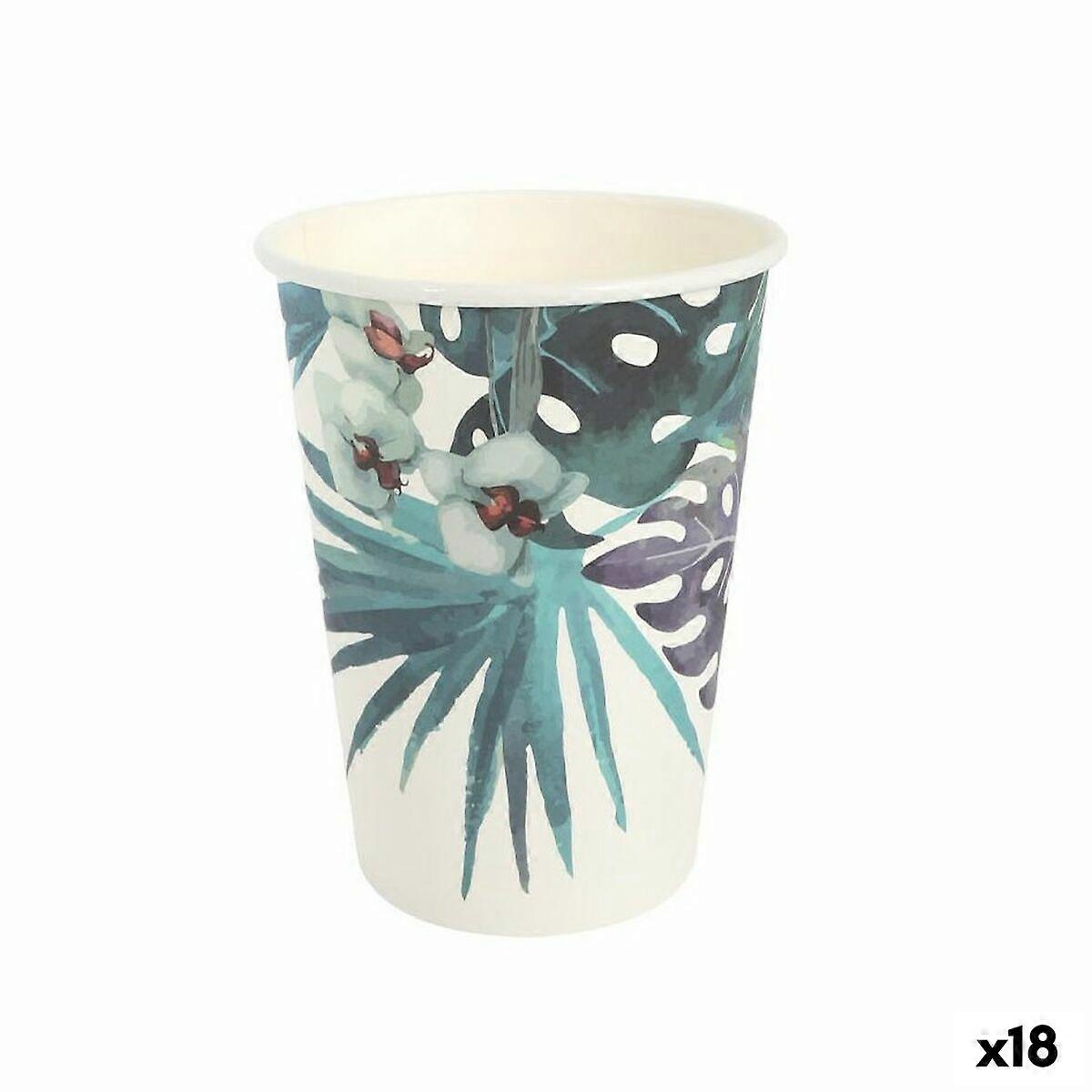 Set glazen Algon Wegwerp Karton Tropical 8 Stuks 330 ml (18 Stuks)
