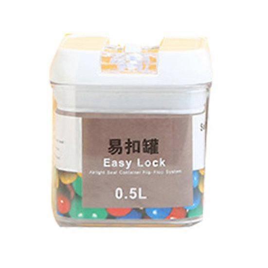 Rectangular Dry Food Cereal Flour Beans Airtight Flip Storage Container Holders