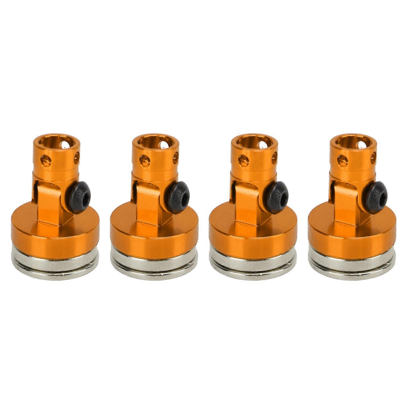 4Pcs RC Magnetic Body Post Invisible Body Shell Post Mount for 1/8 1/10 Remote Control VehicleOrange