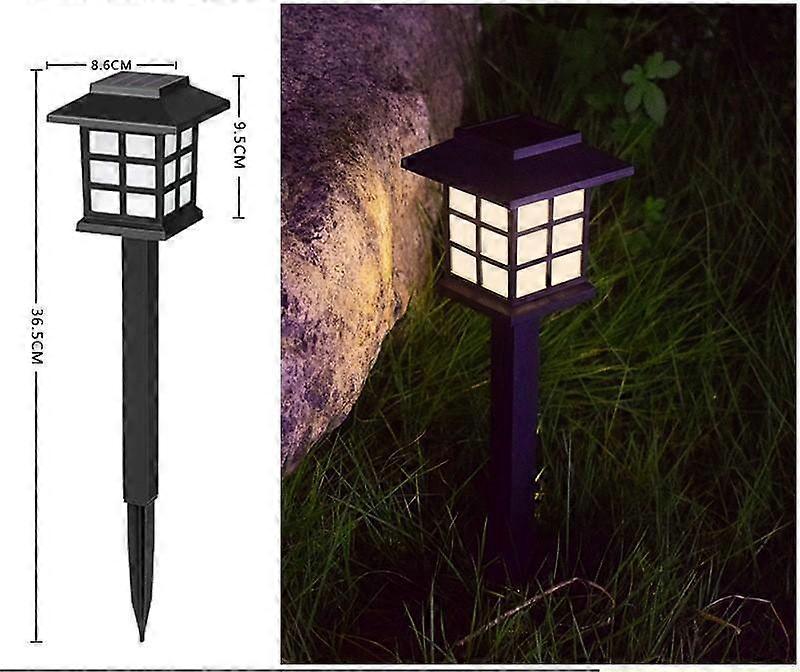 6つのソーラー芝生ライトのセット、広い庭のための柔らかく暖かい輝き