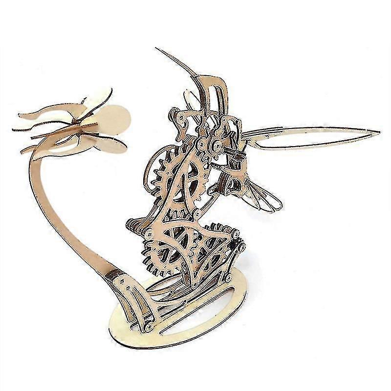 Wooden Kinetic Hummingbird Sculpture Set Assemble Animal Models With High Difficulty