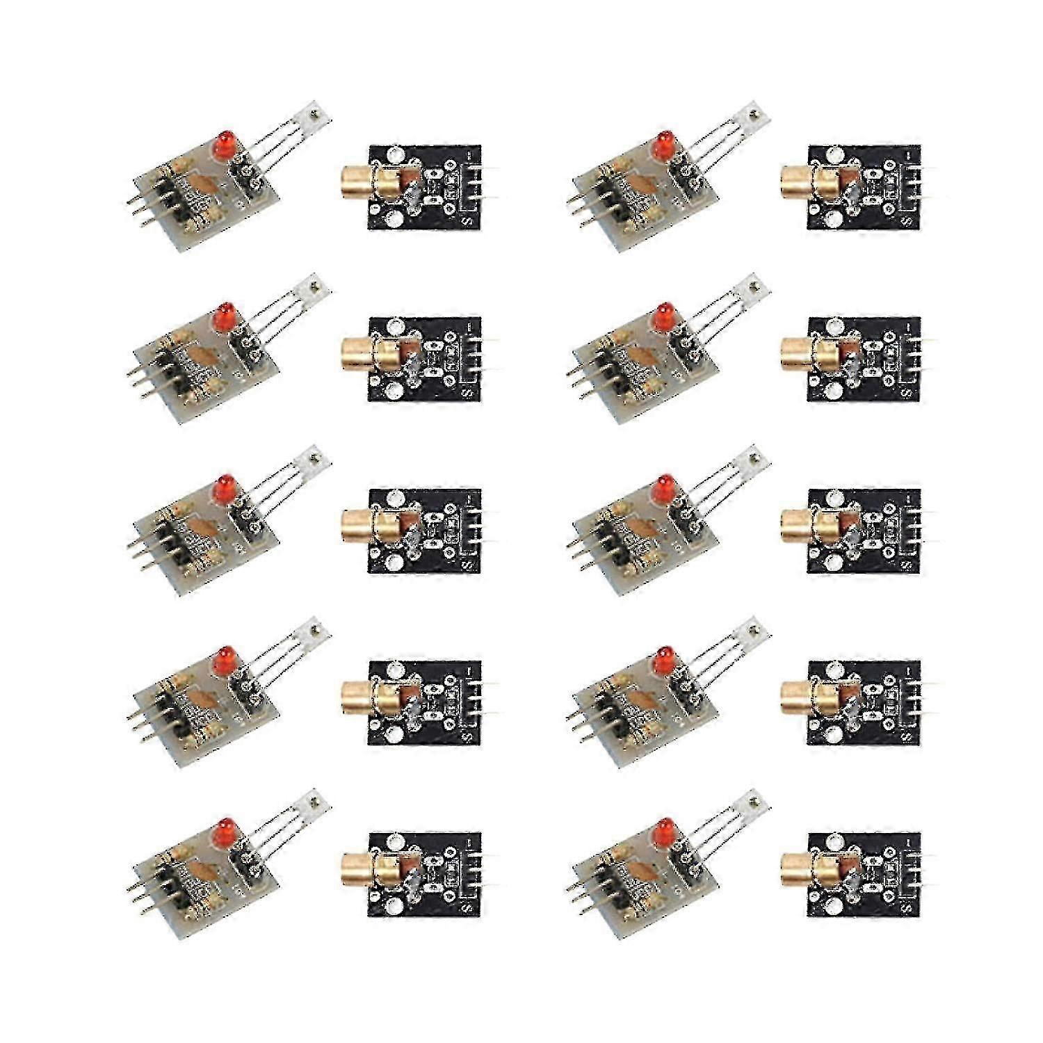 10 Pairs Sensor Module Board Laser-receiver Transmitter, Laser-receiver Sensor Modules+ky-008 Laser