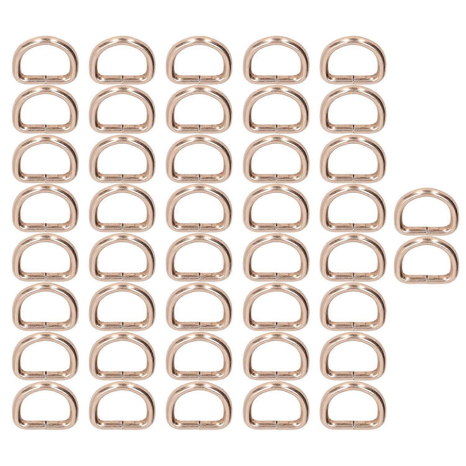 50pcs D Rings Durable Wearable Compact Lightweight Easy Replaceable Bag Accessories for ClothesGold