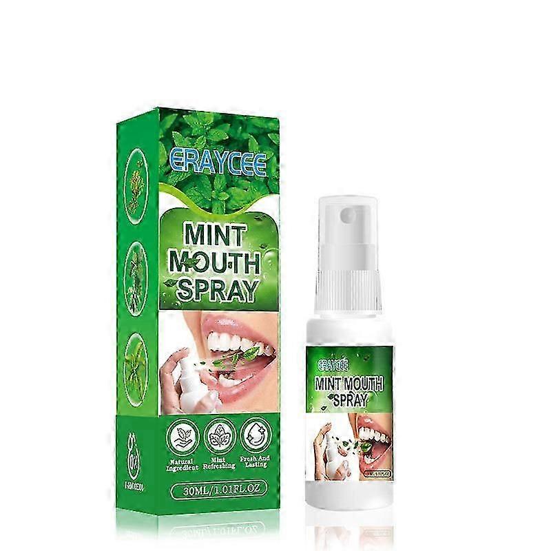 Spray buccal à la menthe, spray brume pour l’haleine à la menthe, spray buccal hydratant pour la mauvaise haleine, spray pour l’haleine buccale avec de la menthe verte naturelle