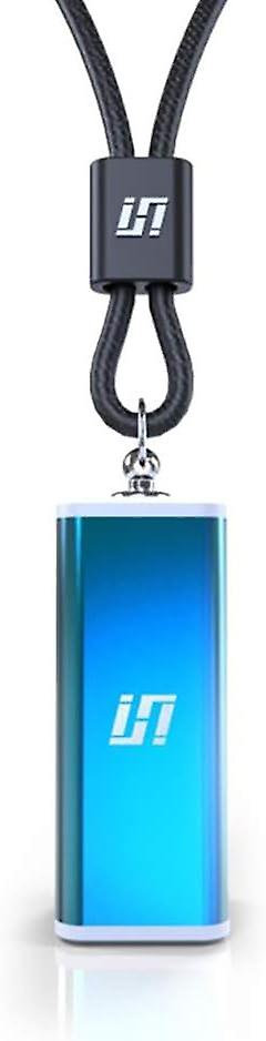 Wearable Air Purifier Necklace Mini Portable USB Negative Lon Generator Low Noise Anti-PM2.5 Bacteria Blue