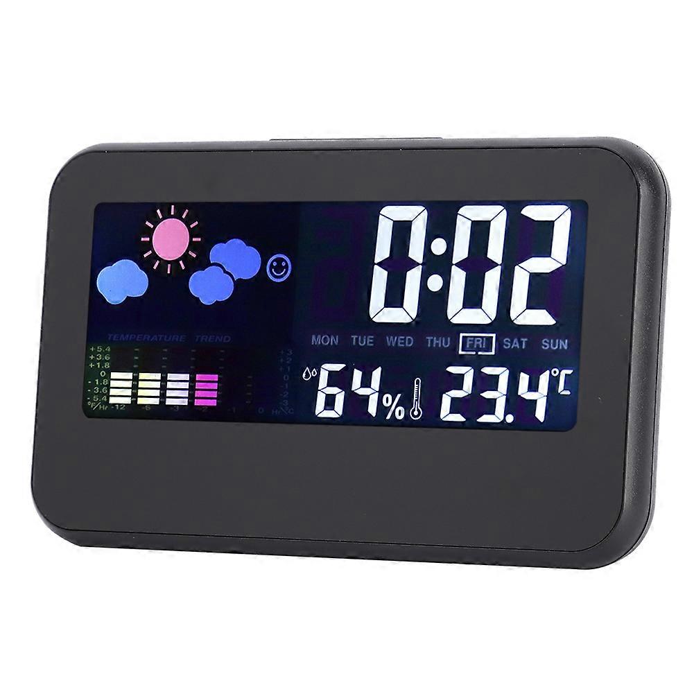 Electronic temperature and humidity Weather clock Support voice control