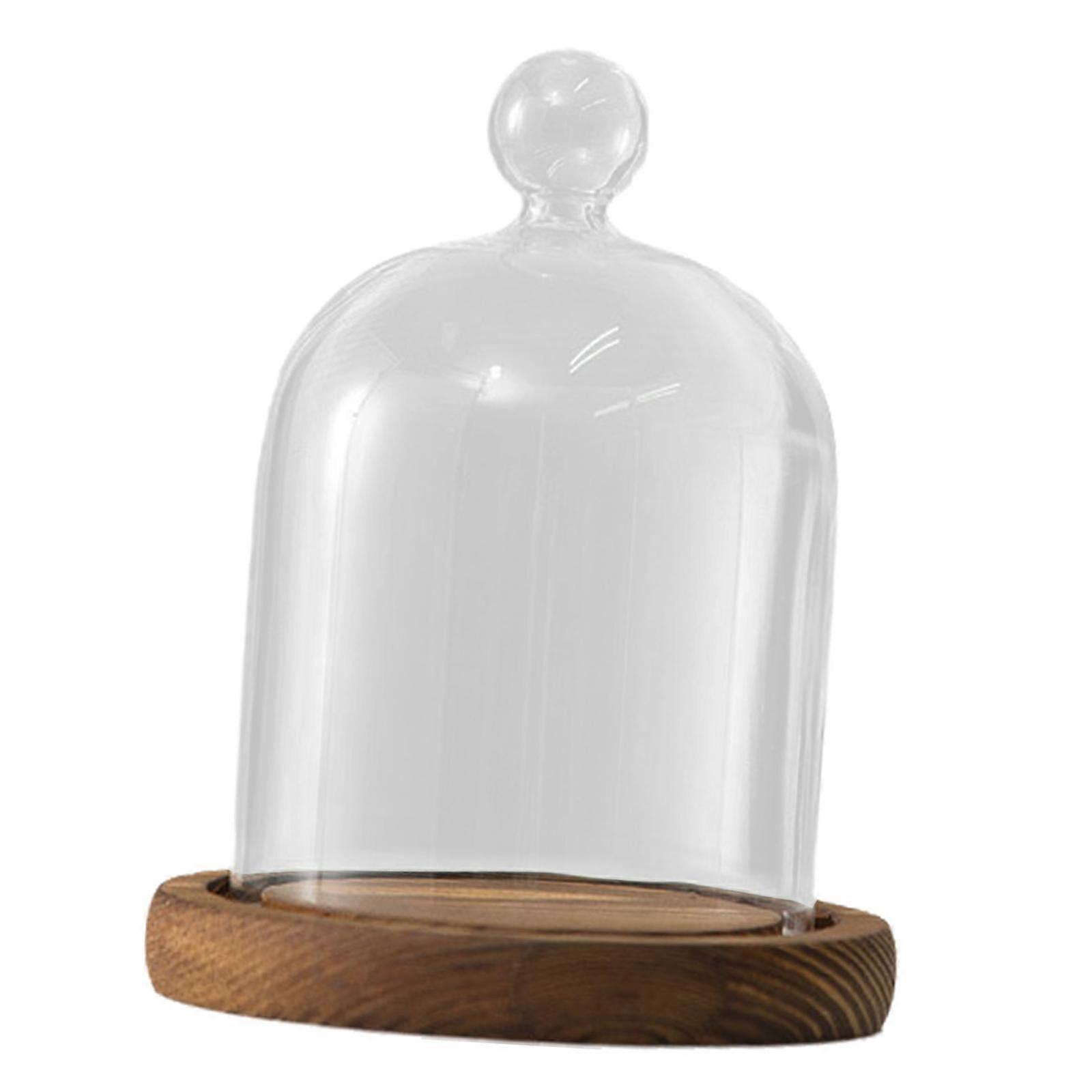 Jarra de Sino de Cúpula de Vidro Transparente Diâmetro 3.5 polegadas para Centros de Mesa Antiguidades Multiuso Estilo A