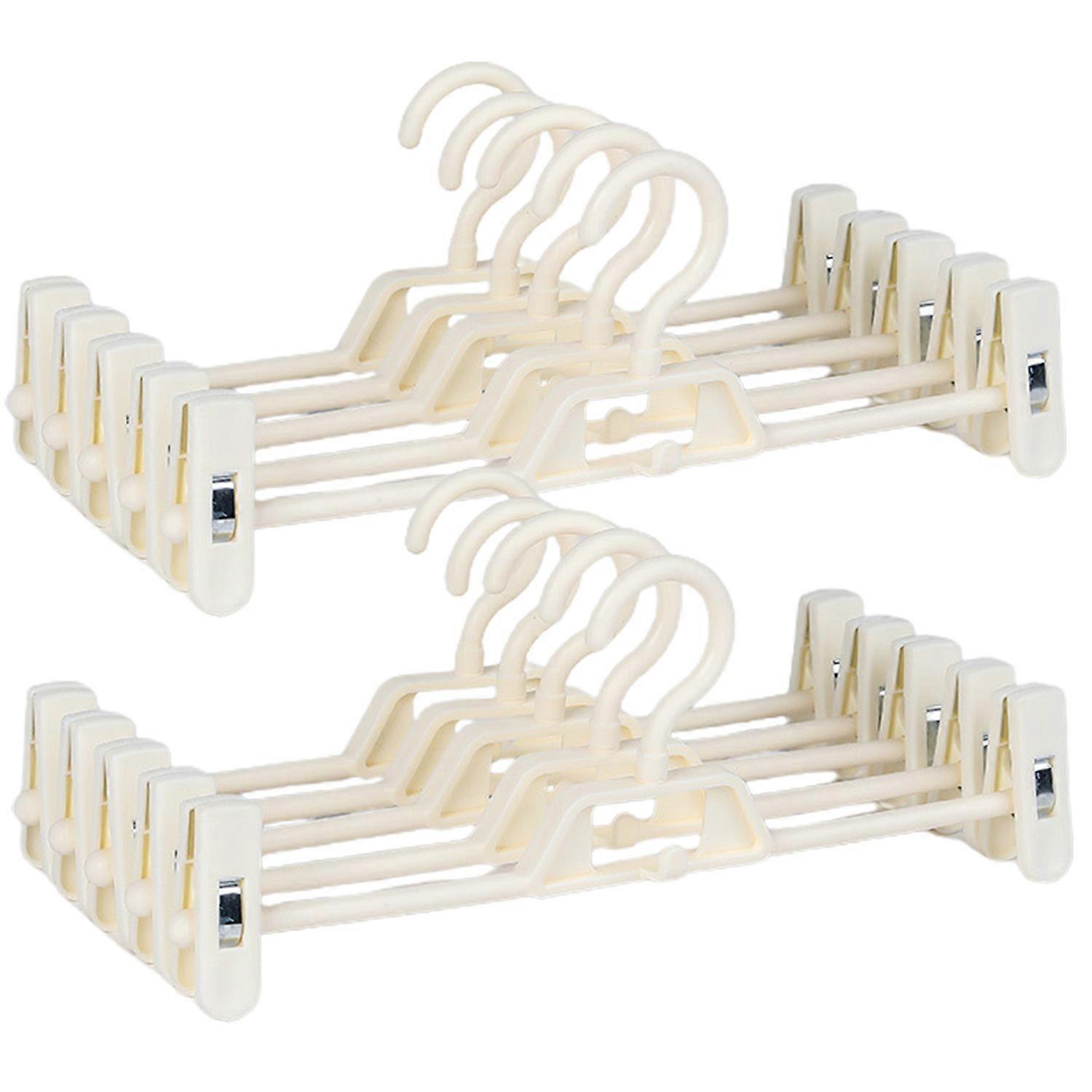 10Pcs Coat Hanger Closet Organizer Space-Saving with Rotatable Clips Maximize Storage Wrinkle-free