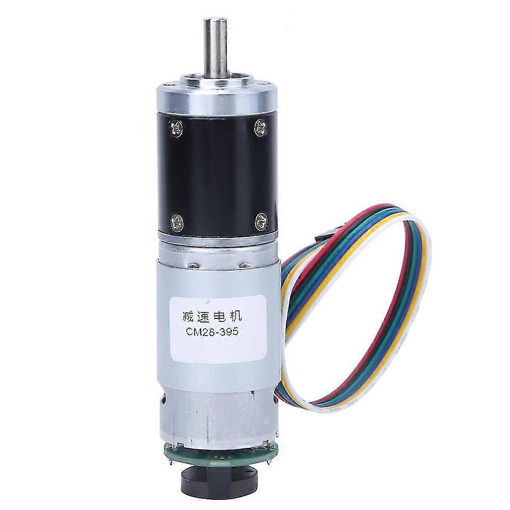 12V Metal DC Geared Motor with Encoder - 330RPM Speed Reduction