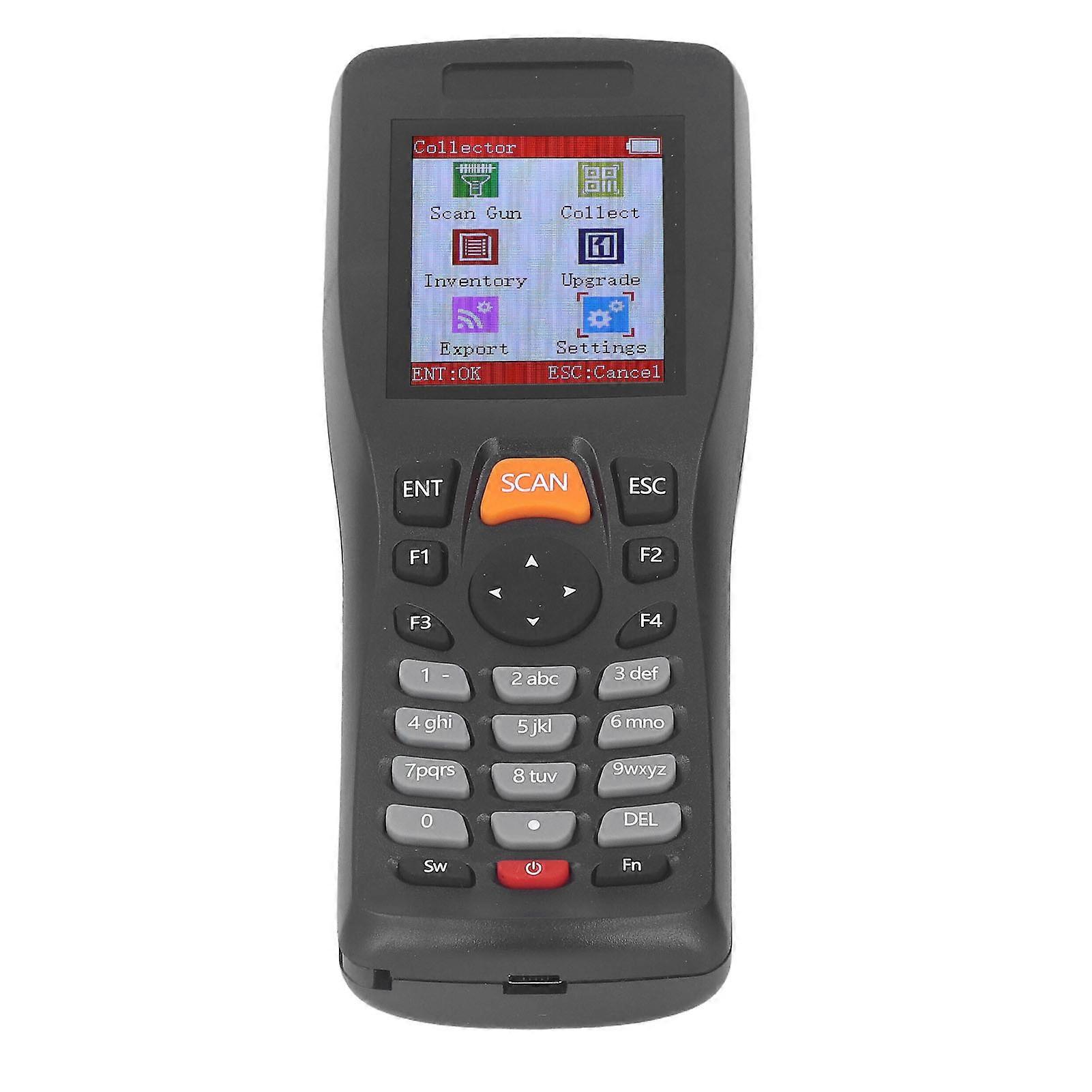 Barcode Scanner 2.4GHz Wireless CCD Red Light Barcode Reader 2.2in Display Data Collector 