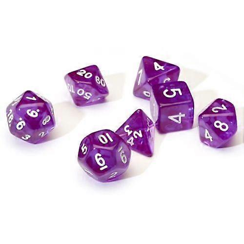 Translucent Purple Poly Set Dice Set