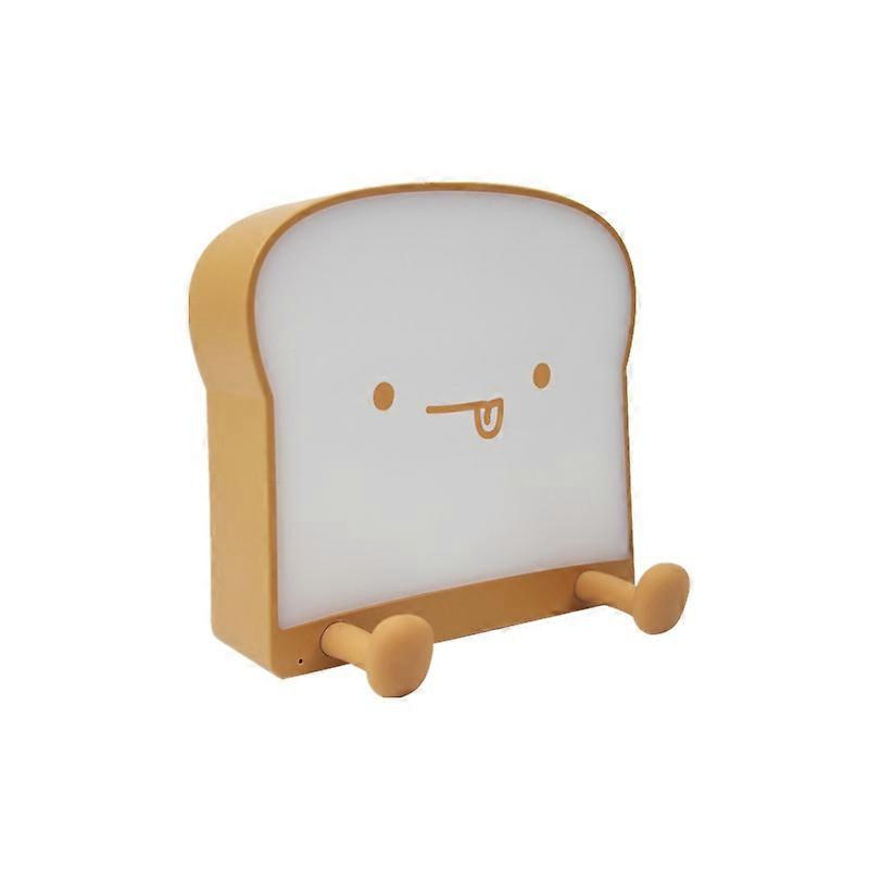 F-L-01 Toast Pain Veilleuse Avec Support de Téléphone Portable Chambre Enfants Chronométrage Lumière de Sommeil (Glouton)